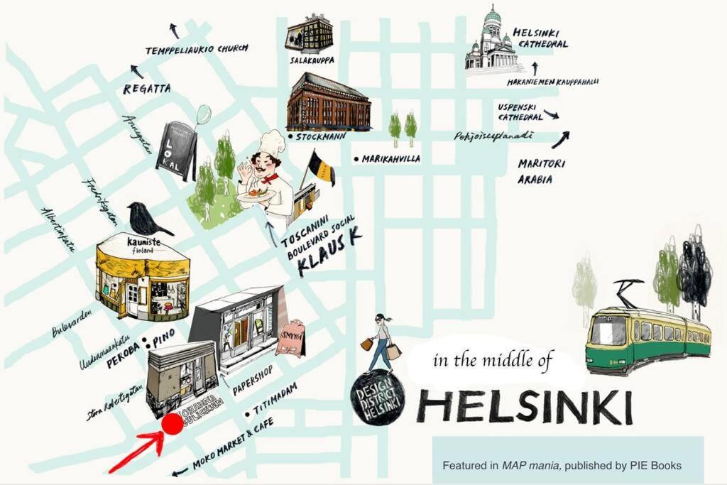 Scandinavian 2-Rooms Apartment City Center Helsingfors Exteriör bild